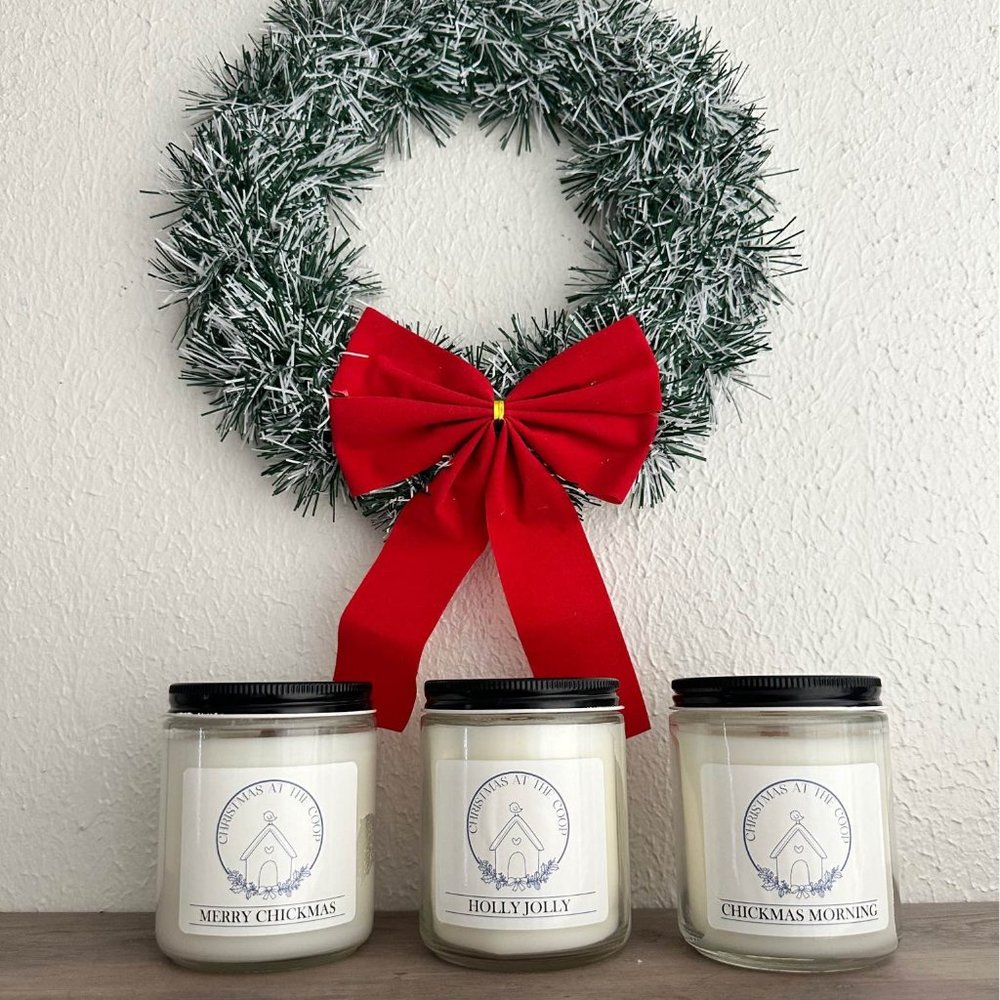 Blue Rooster Candle Co Christmas at the Coop 7oz Candle Bundle *3 CANDLES*